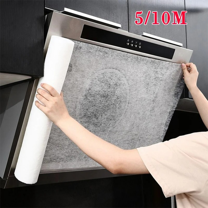 Commercial Kitchen Oil Filter - 5/10M Disposable Hood Oil Filter Paper