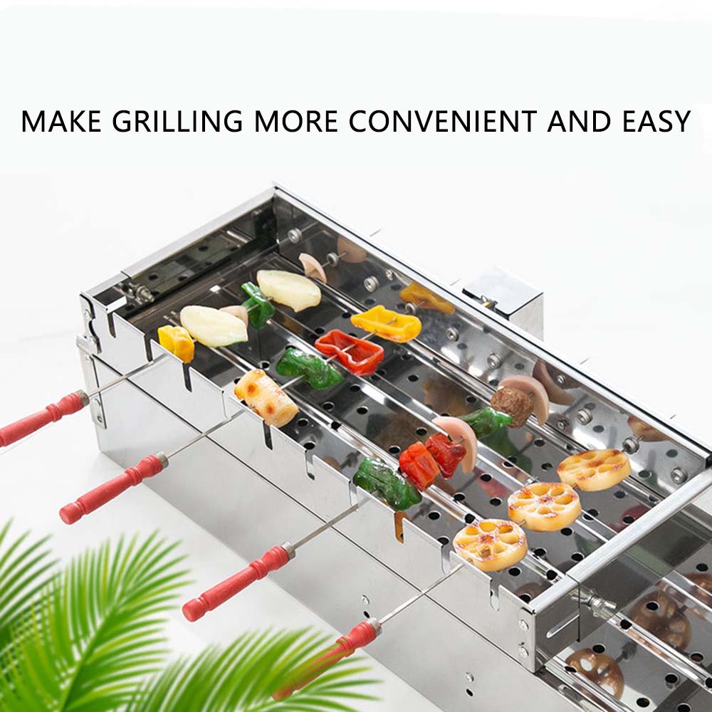 Hot Dog Roller Grill - Width‑Adjustable Stainless Steel Commercial Rotating Grill
