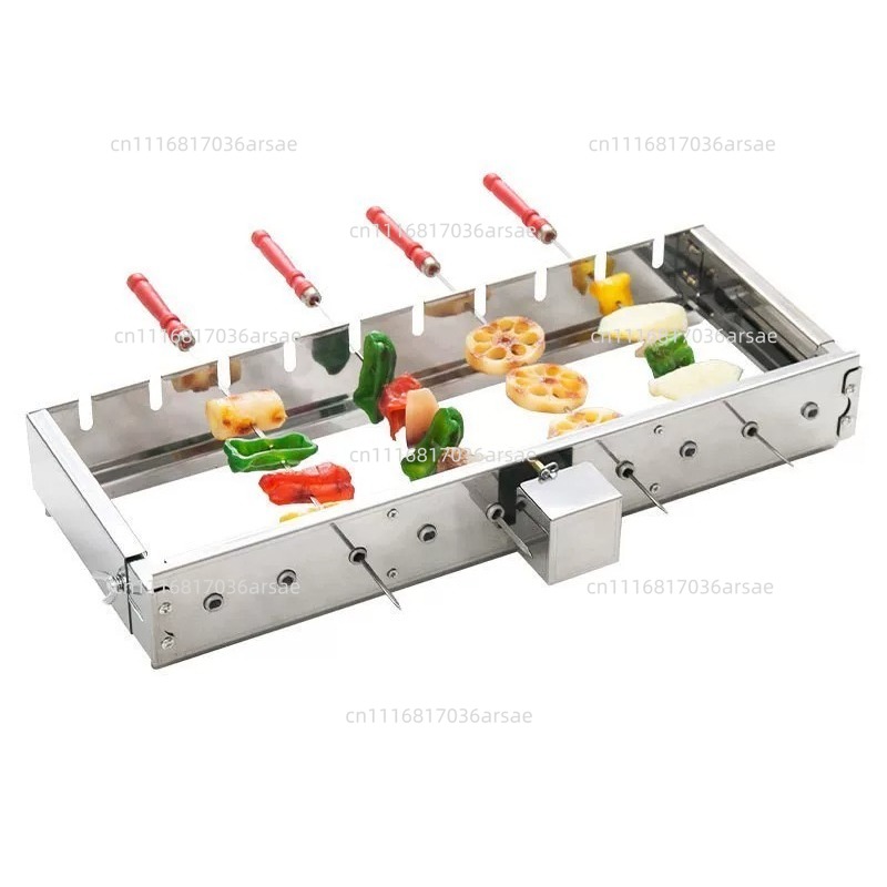 Hot Dog Roller Grill - Commercial Barbecue Skewers Griddle Stainless Steel