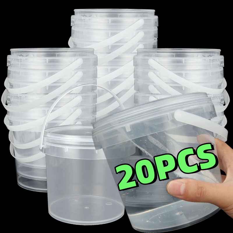 Commercial Kitchen Utensil Organizer - Plastic Round Sealable Storage Box for