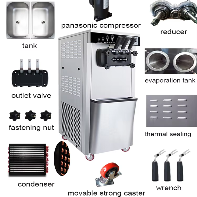 Automatic Three-Flavor Soft Se - Commercial Ice Maker review and price