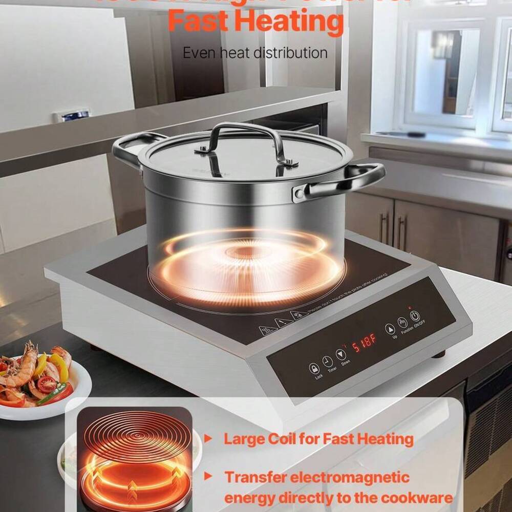 Portable Cooktop, 1800W Commer - Induction Cooker Commercial review and price
