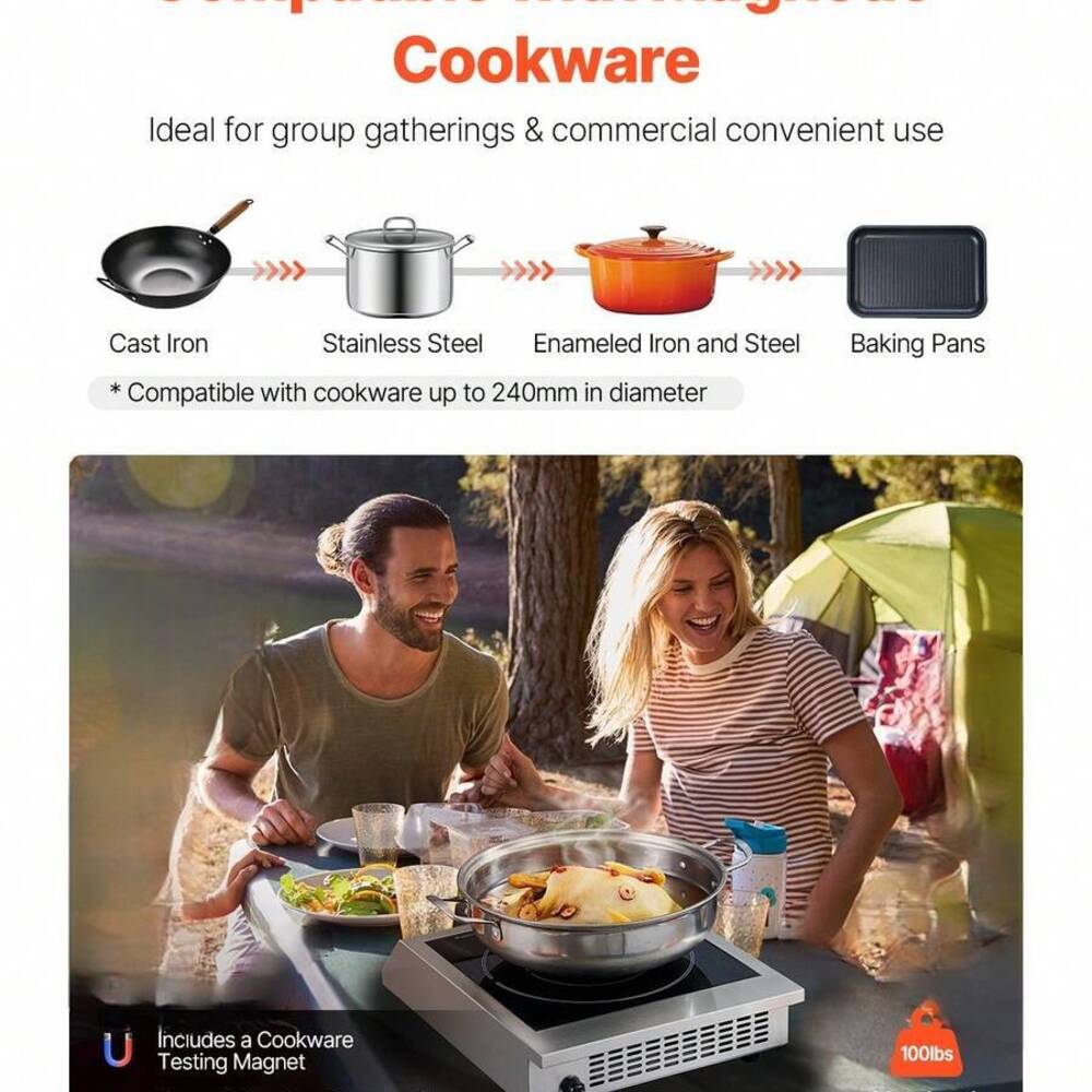 Portable Cooktop, 1800W Commer - Induction Cooker Commercial review and price